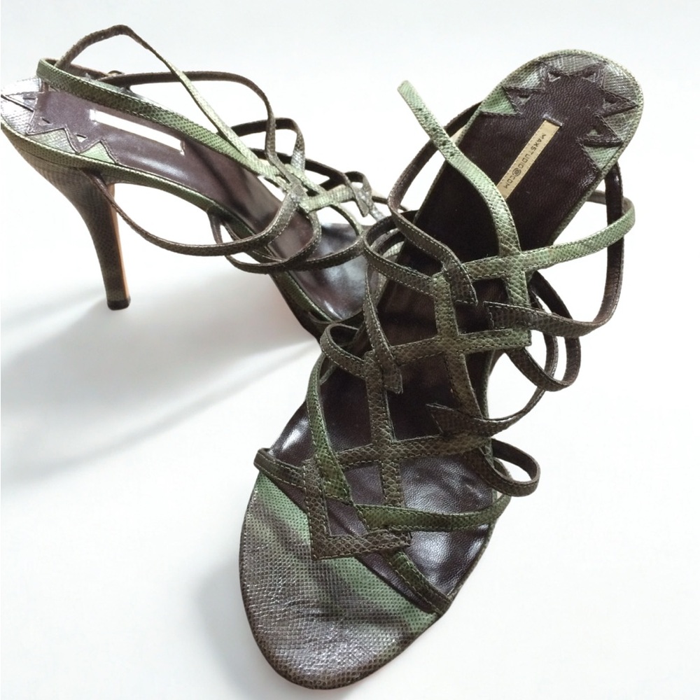 Max Studio Leather High Heel Sandals